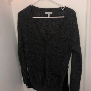 Charcoal button down cardigan